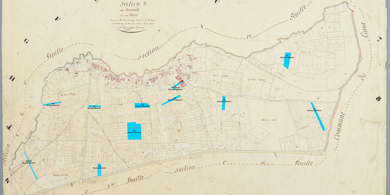 Percelen familie Mestrom in Maasbracht 1811-1832